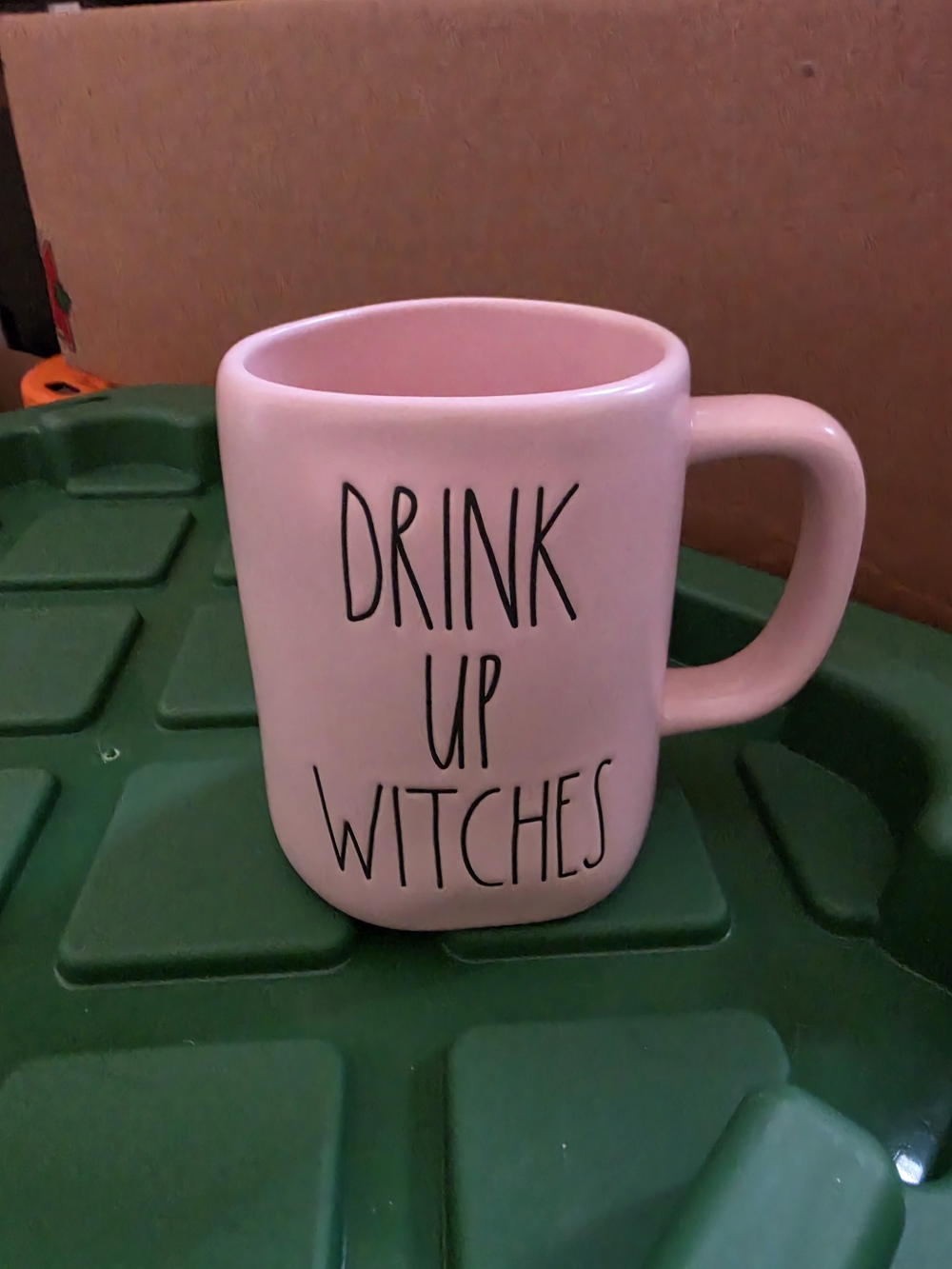 Rae Dunn Pink 'Drink Up Witches' Mug